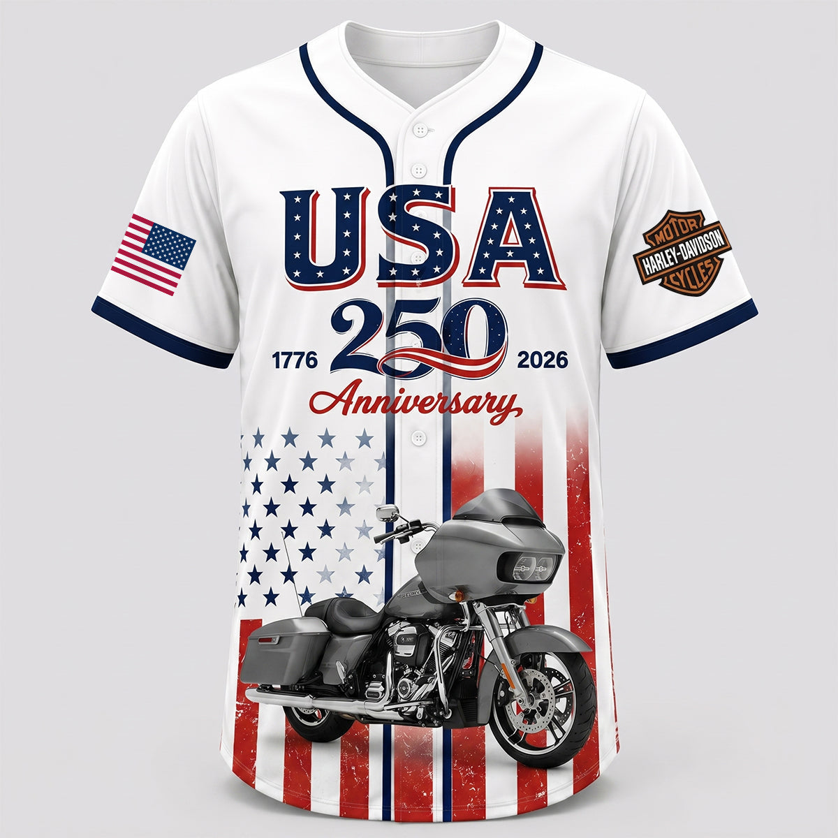 Ride in Style - Badass Motorcycle Jersey Shirt - Custom Photo Gift for Bikers