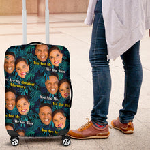 Load image into Gallery viewer, Personalized Couple Luggage Cover - Your Greatest Adventure Luggage Covers PopCulturePrints

