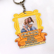 Load image into Gallery viewer, Personalized Friends Photo Keychain - &#39;Besties Always Have Your Back&#39;
