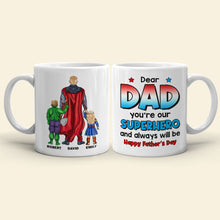 Load image into Gallery viewer, Personalized Superhero Dad Mug - Custom Gift for Father&#39;s Day Coffee Mug PopCulturePrints
