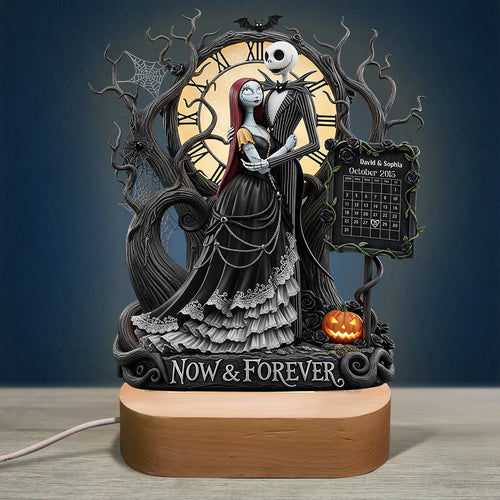 Now & Forever - Personalized Halloween LED Light for Couples Led Night Light PopCulturePrints