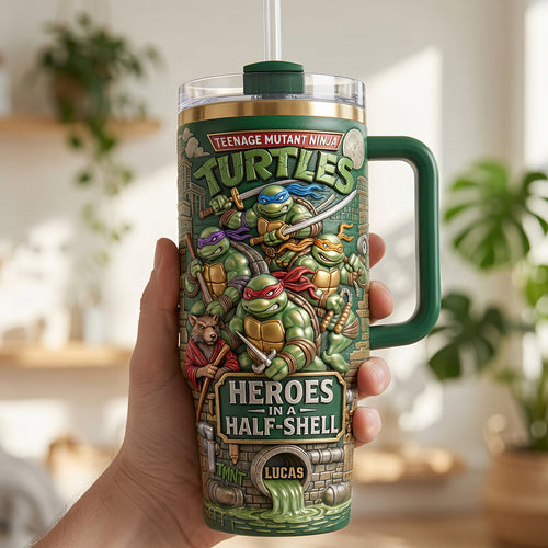 Heroes in a Half-Shell: Break Out Sewer 40oz Tumbler - Personalized Gift for TMNT Fans Tumbler Cup PopCulturePrints