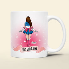 Load image into Gallery viewer, Personalized Feminist Empowerment Coffee Mug - Fight Like a Girl Coffee Mug PopCulturePrints
