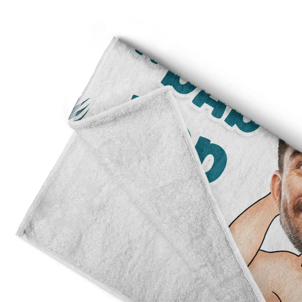 It's Not a Dad Bod, It's a Father Figure - Custom Personalized Beach Towel Beach Towel PopCulturePrints