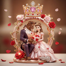 Load image into Gallery viewer, "Tale as Old as Time" - Personalized Romantic Couple Acrylic Light Box - Gift for Couples and Lovers Light Box PopCulturePrints
