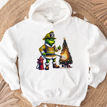 Load image into Gallery viewer, Personalized Firefighter Christmas Sweater - Heroic Holiday Edition
