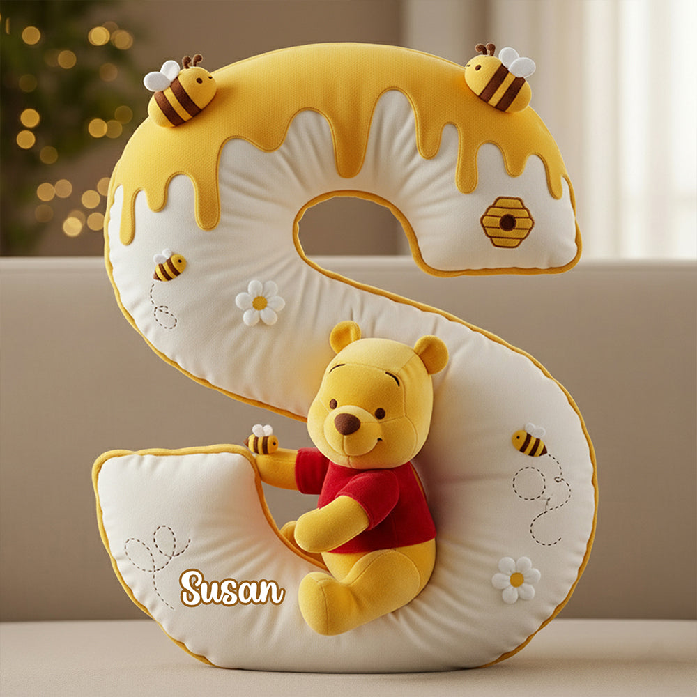 Bring Sweetness to Your Child's Room with Our Honey Letter Pillow - Personalized Gift for Kids Pillow PopCulturePrints