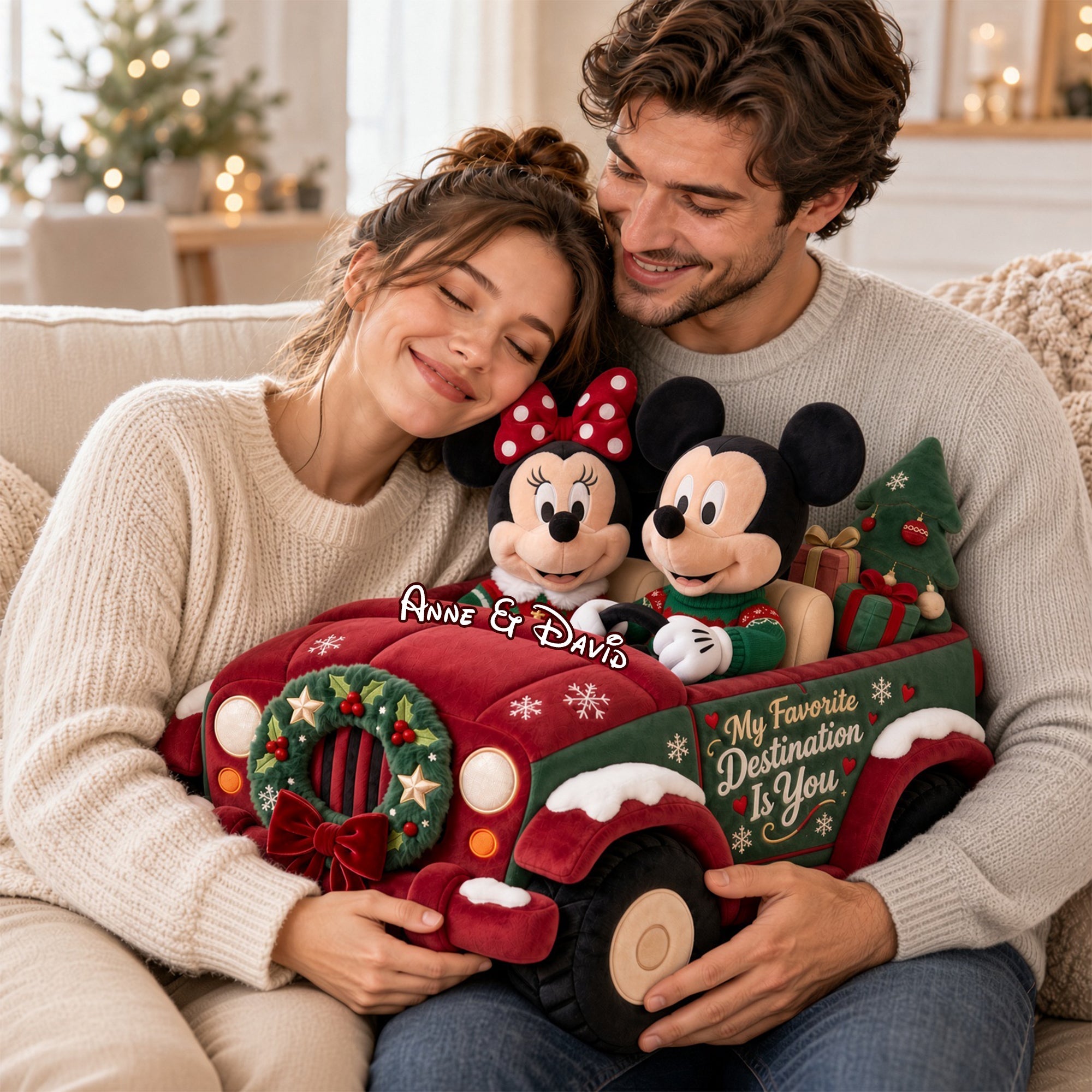 My Favorite Destination Is You - Cozy Christmas Pillow for Couples