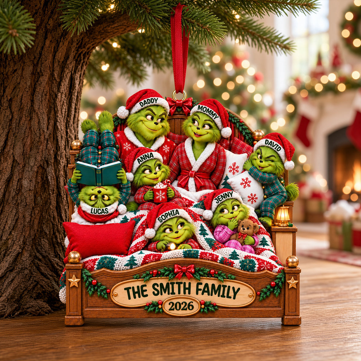“Celebrate Family Moments” - Personalized Acrylic Ornament - Unique Christmas Gift for Families