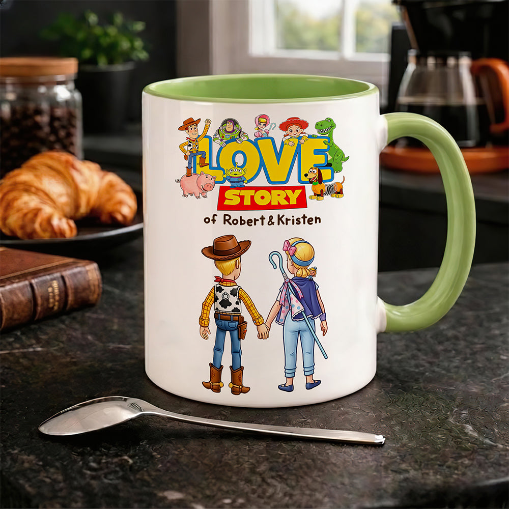 "Love Story" - Personalized Love Journey Coffee Mug - Perfect Gift for Couples