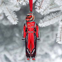 Load image into Gallery viewer, Personalized Racing Lover Christmas Ornament - Custom Racing Suit Ornament PopCulturePrints
