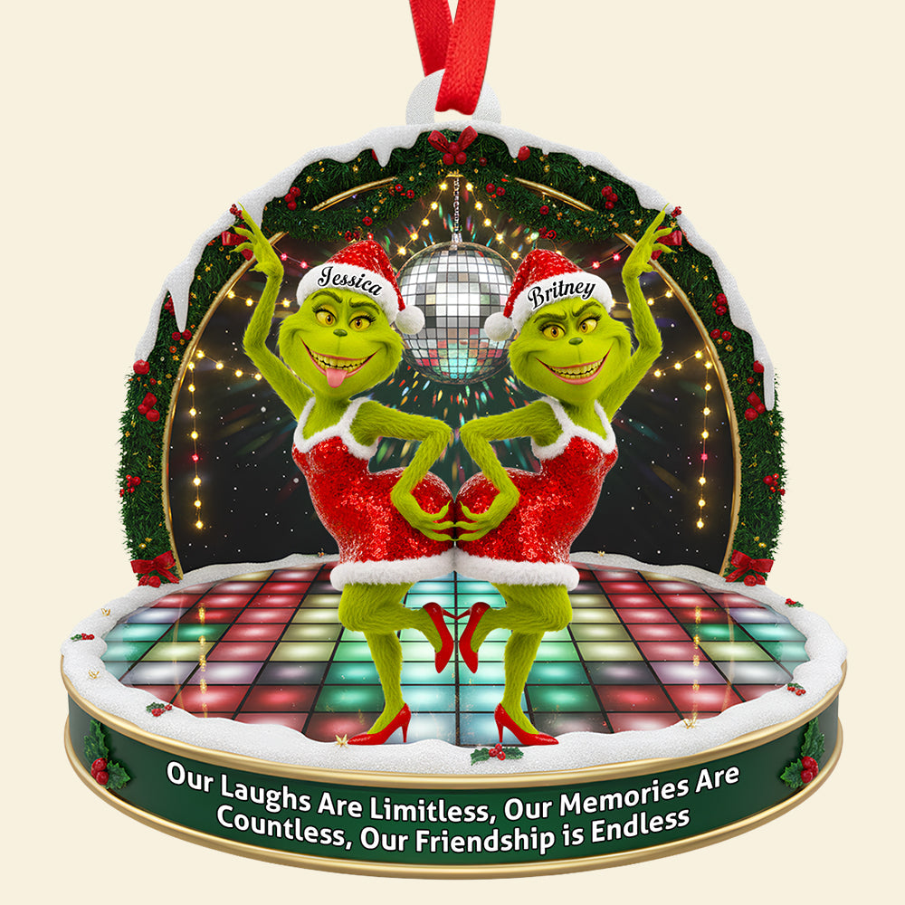 Dancing Besties Christmas Ornament - A Perfect Personalized Gift for Friends Ornament PopCulturePrints