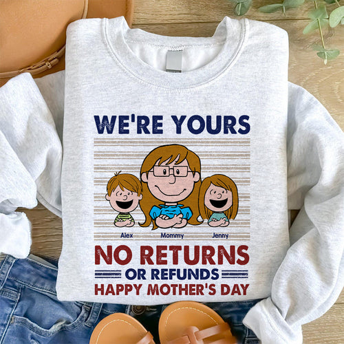 We're Yours - Custom Mom Shirt for Mother's Day | Perfect Gift for Mom and Grandma Shirts PopCulturePrints