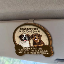 Load image into Gallery viewer, Drive Safe Mom - I Woof You 3D Dog Visor Clip - Personalized Gift for Dog Moms Car Visor Clip PopCulturePrints
