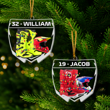 Load image into Gallery viewer, Personalized Christmas Ornament for Motocross Enthusiasts Ornament PopCulturePrints
