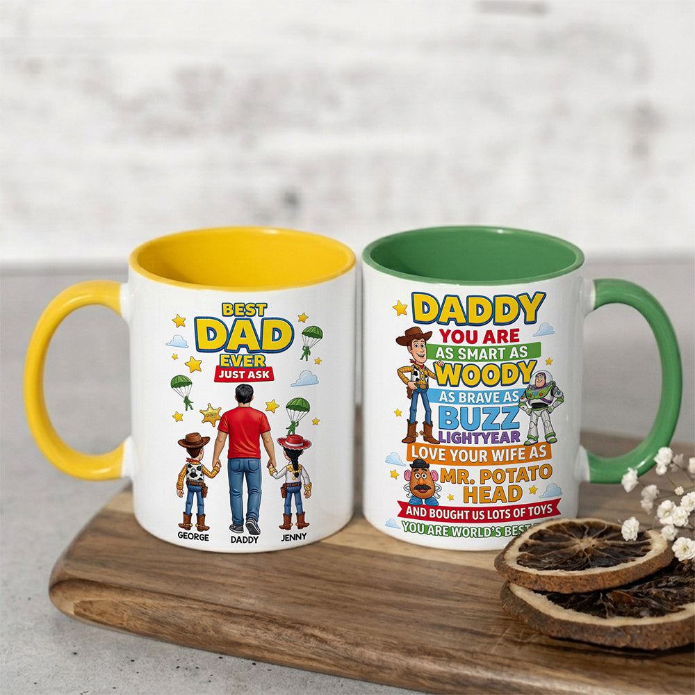 Best Dad Ever! Just Ask - Customizable Coffee Mug for Dad, Grandpa & Father's Day Gifts Coffee Mug PopCulturePrints