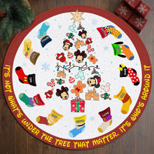 Load image into Gallery viewer, Personalized Family Christmas Socks Round Rug Doormat PopCulturePrints
