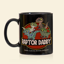 Load image into Gallery viewer, Personalized Raptor Daddy Coffee Mug Coffee Mug PopCulturePrints
