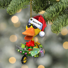 Load image into Gallery viewer, Personalized Gardening Duck Christmas Ornament - Unique Xmas Gift for Gardeners
