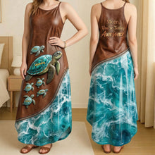 Load image into Gallery viewer, Mom, You're Turtley Awesome - Personalized Maxi Dress for Mom, Unique Gift for Mother's Day and Grandma Dress PopCulturePrints

