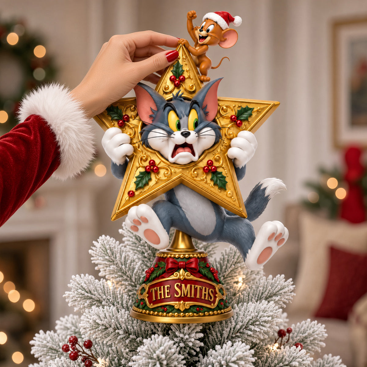 “Star of the Season!” - Playful Acrylic Christmas Tree Topper - Personalized Gifts for Christmas Ornament PopCulturePrints