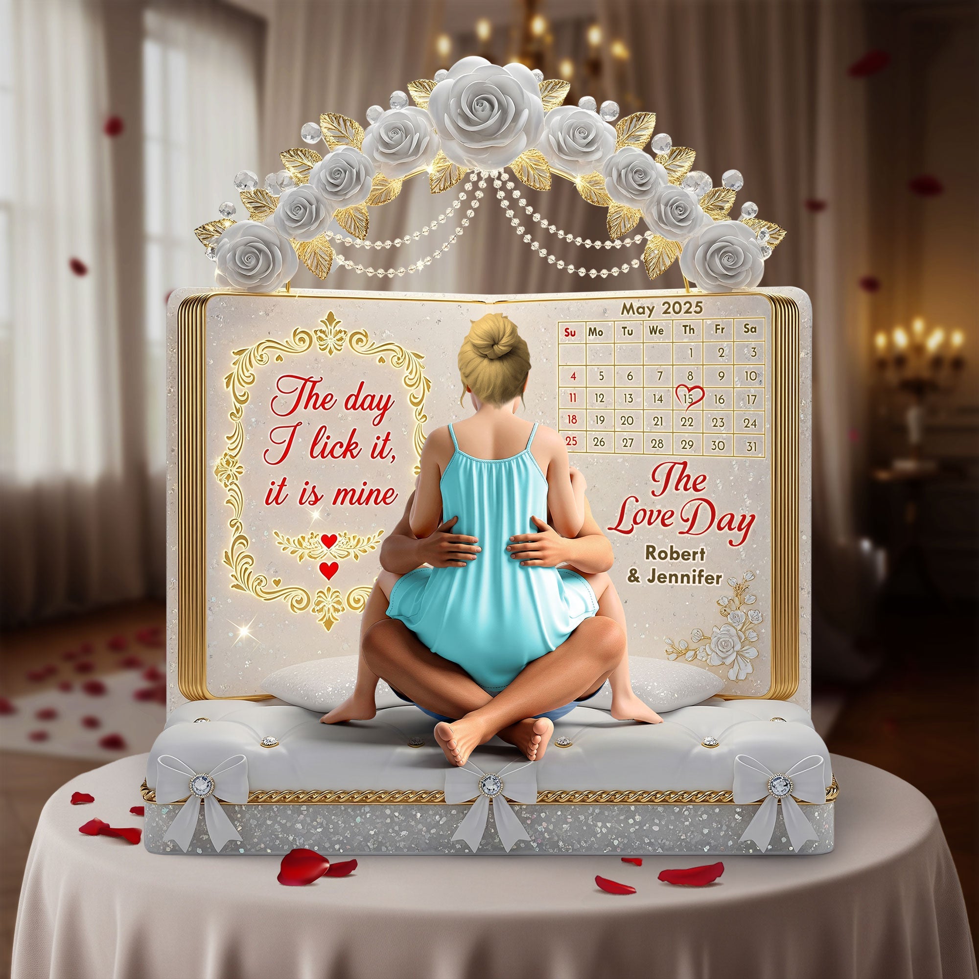 The Day I Lick It, It Is Mine - Naughty Couple Plaque - Personalized Gifts for Couples Shaped Plaques PopCulturePrints