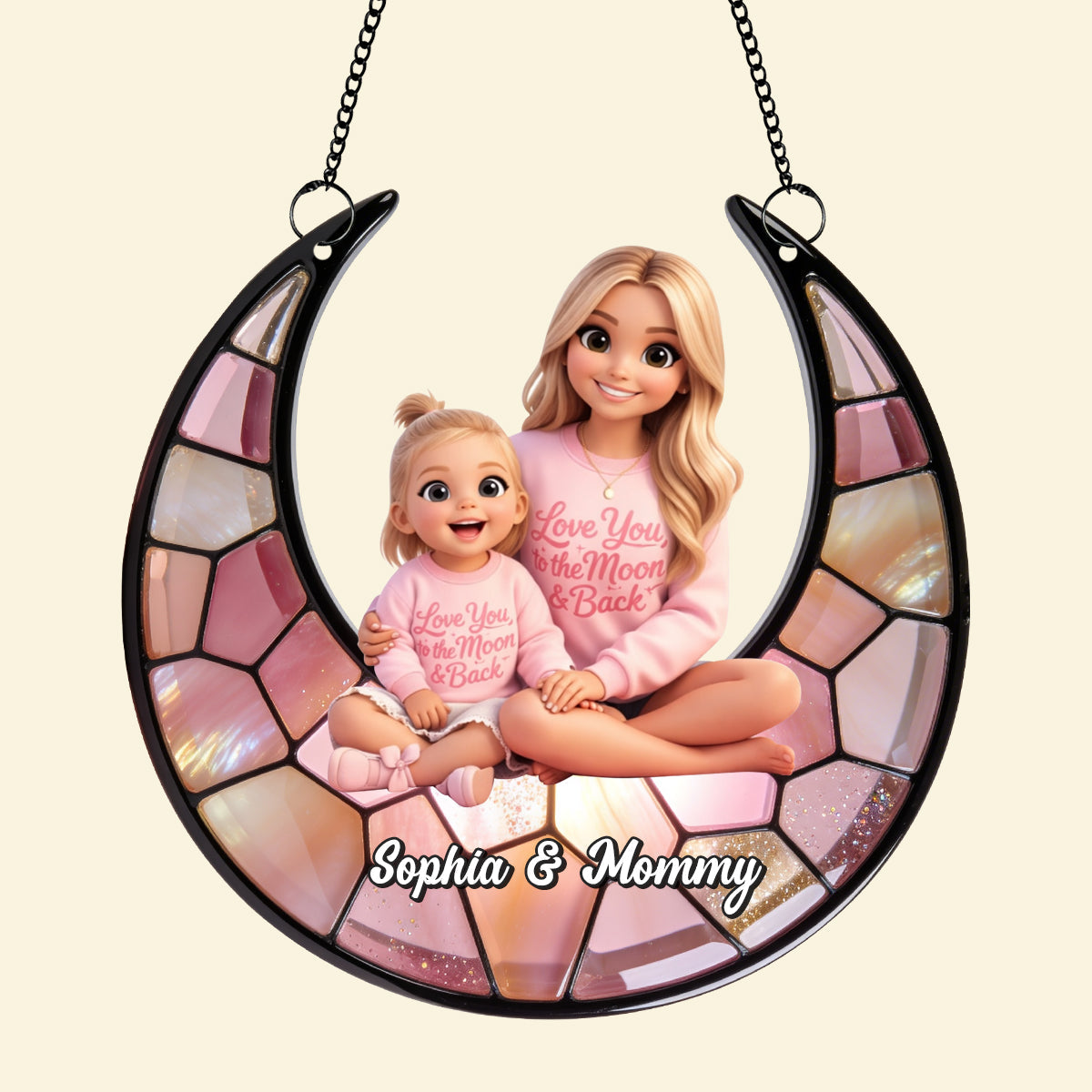 The Most Amazing Mom In The World - Custom Suncatcher Gift for Mothers Ornament PopCulturePrints