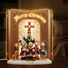 Load image into Gallery viewer, &quot;Celebrate the Season with Joy!&quot; - Christmas Singing Acrylic Light Box, Personalized Gift for Jesus Lovers and Disney Fans Light Box PopCulturePrints
