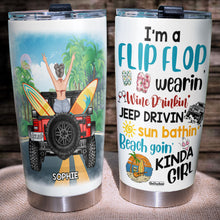 Load image into Gallery viewer, Personalized Beach Lover&#39;s Tumbler for Her Tumbler Cup PopCulturePrints
