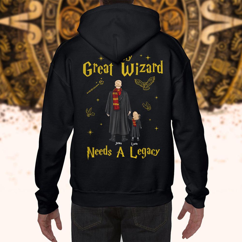 Custom Wizard Legacy T-shirt - Personalized Father and Child Magical Gift