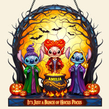 Load image into Gallery viewer, &quot;It&#39;s Just a Bunch of Hocus Pocus&quot; - Cauldron Charm Suncatcher - Personalized Gift for Fantasy Lovers Ornament PopCulturePrints
