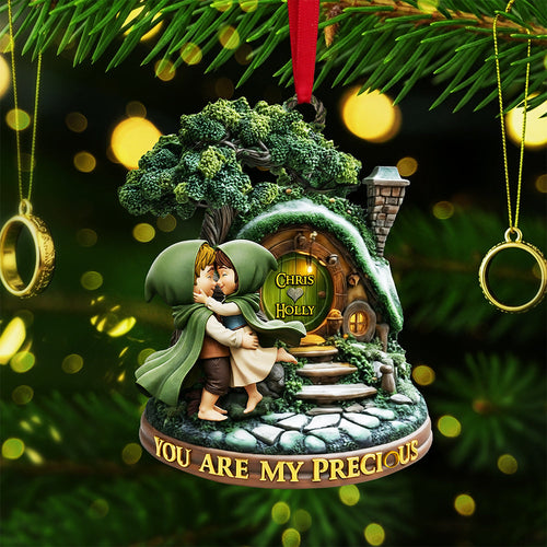 You Are My Precious - Personalized Couple Christmas Ornament Ornament PopCulturePrints