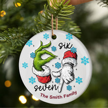 Load image into Gallery viewer, Funny Green Monster Christmas Ornament - Personalized Gift for Family &amp; Friends Ornament PopCulturePrints
