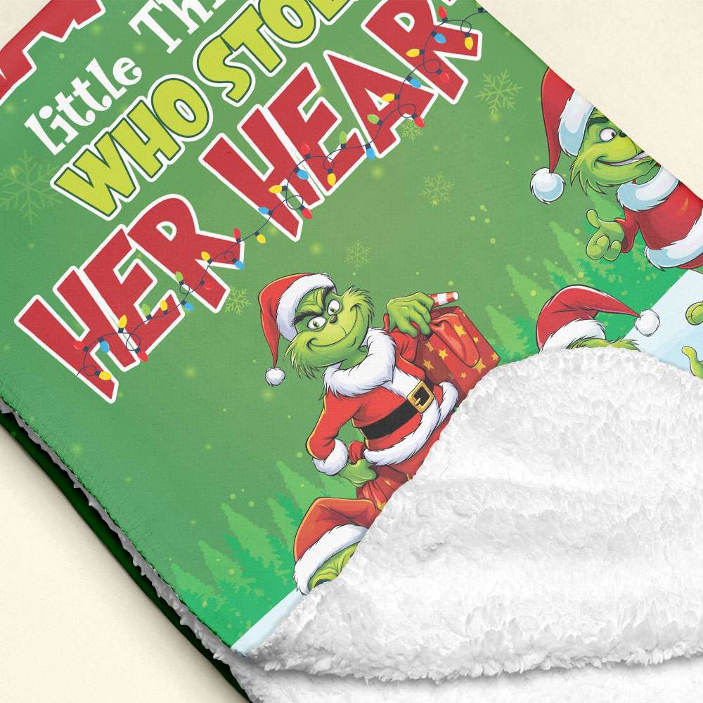 Personalized Christmas Blanket for Mama - Little Heart Thieves Blanket PopCulturePrints