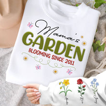 Load image into Gallery viewer, “A Garden of Love: Personalized &amp; Customizable Embroidered Mom Shirt – Perfect Gift for Mom, Grandma &amp; More” AOP Products PopCulturePrints
