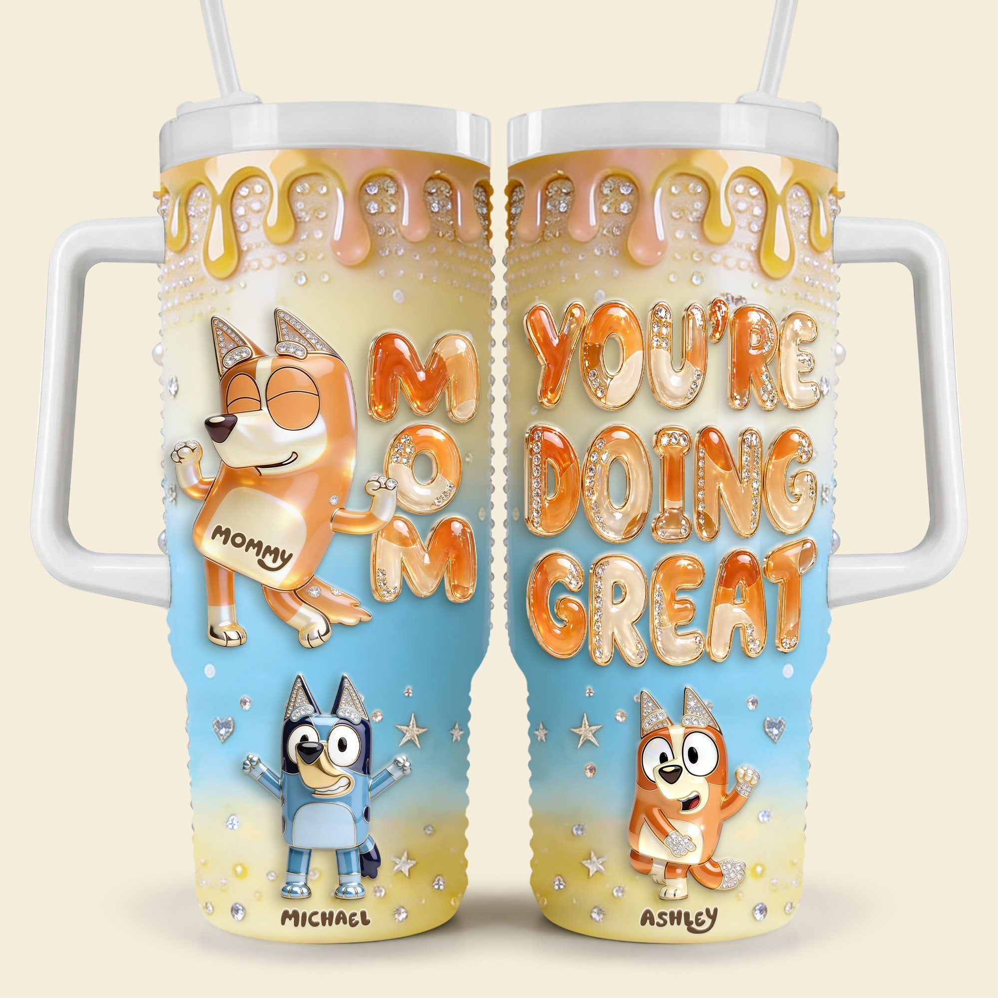 You're Doing Great! - Personalized Tumbler for Moms & Grandmas Tumbler Cup PopCulturePrints