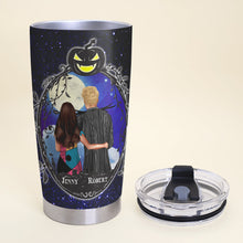 Load image into Gallery viewer, Personalized Halloween Couple Tumbler - Spooky Love Gift &amp; Valentine&#39;s Day Gifts Tumbler Cup PopCulturePrints
