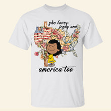 Load image into Gallery viewer, Personalized Jesus &amp; America T-Shirt for Christian Girls Shirts PopCulturePrints
