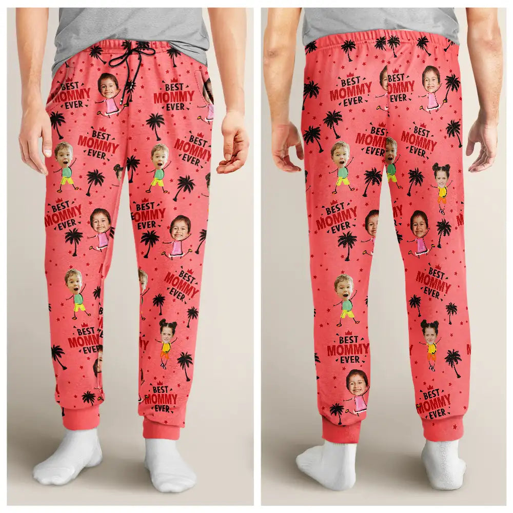 “Best Mom Ever” - Personalized Pajama Pants - A Unique Gift for Moms, Grandmas, and Mothers-in-Law! Pajama Pants PopCulturePrints