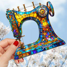 Load image into Gallery viewer, Sewing Suncatcher Ornament - Perfect Personalized Gift for Sewing Lovers Ornament PopCulturePrints
