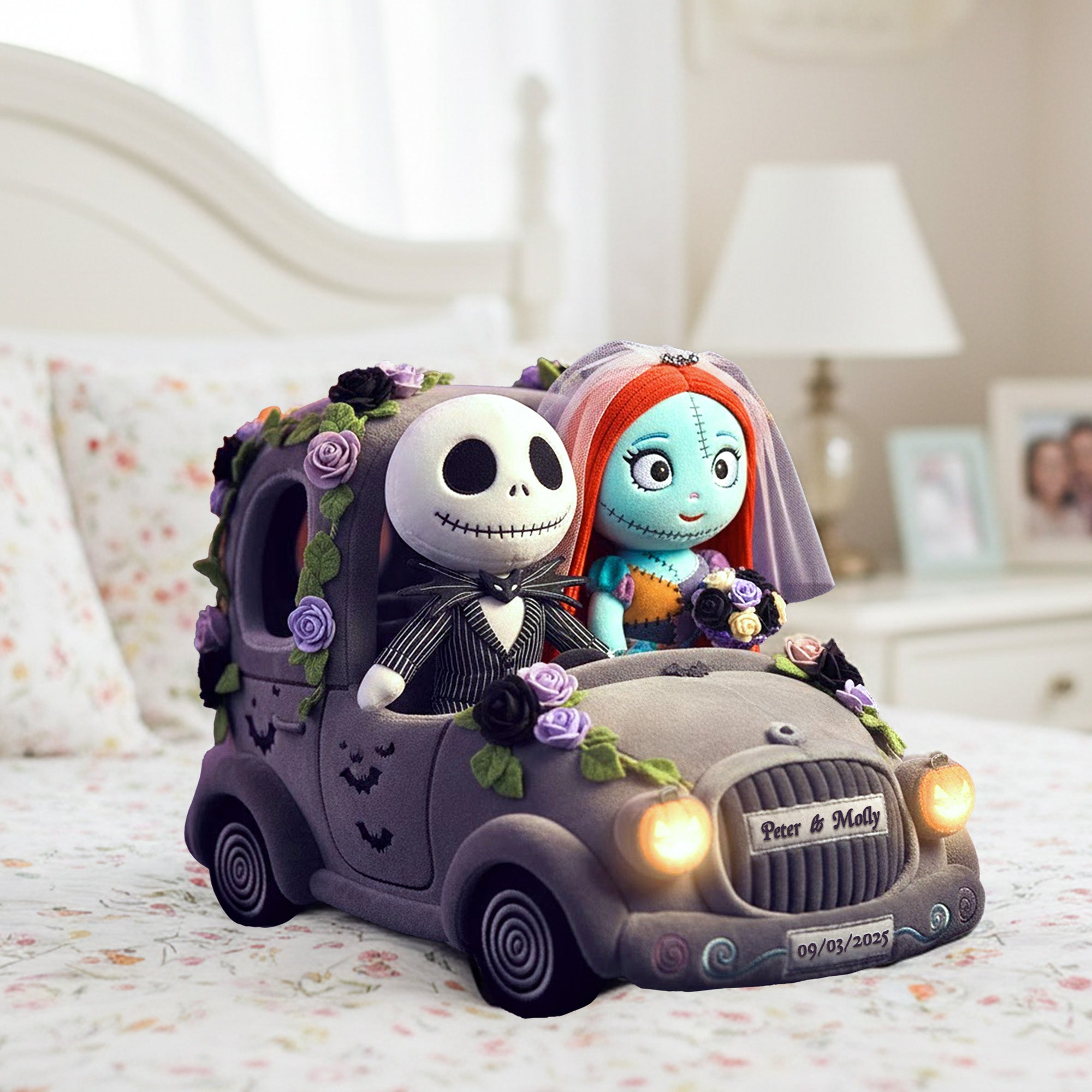 “Celebrate Your Love with a Spooky Twist” - Spooky Bride & Groom Pillow - Personalized Gifts for Couples Pillow PopCulturePrints