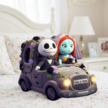 Load image into Gallery viewer, “Celebrate Your Love with a Spooky Twist” - Spooky Bride &amp; Groom Pillow - Personalized Gifts for Couples Pillow PopCulturePrints
