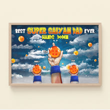 Load image into Gallery viewer, Personalized Super Saiyan Dad Canvas Print - Custom Gift for Father&#39;s Day Poster &amp; Canvas PopCulturePrints
