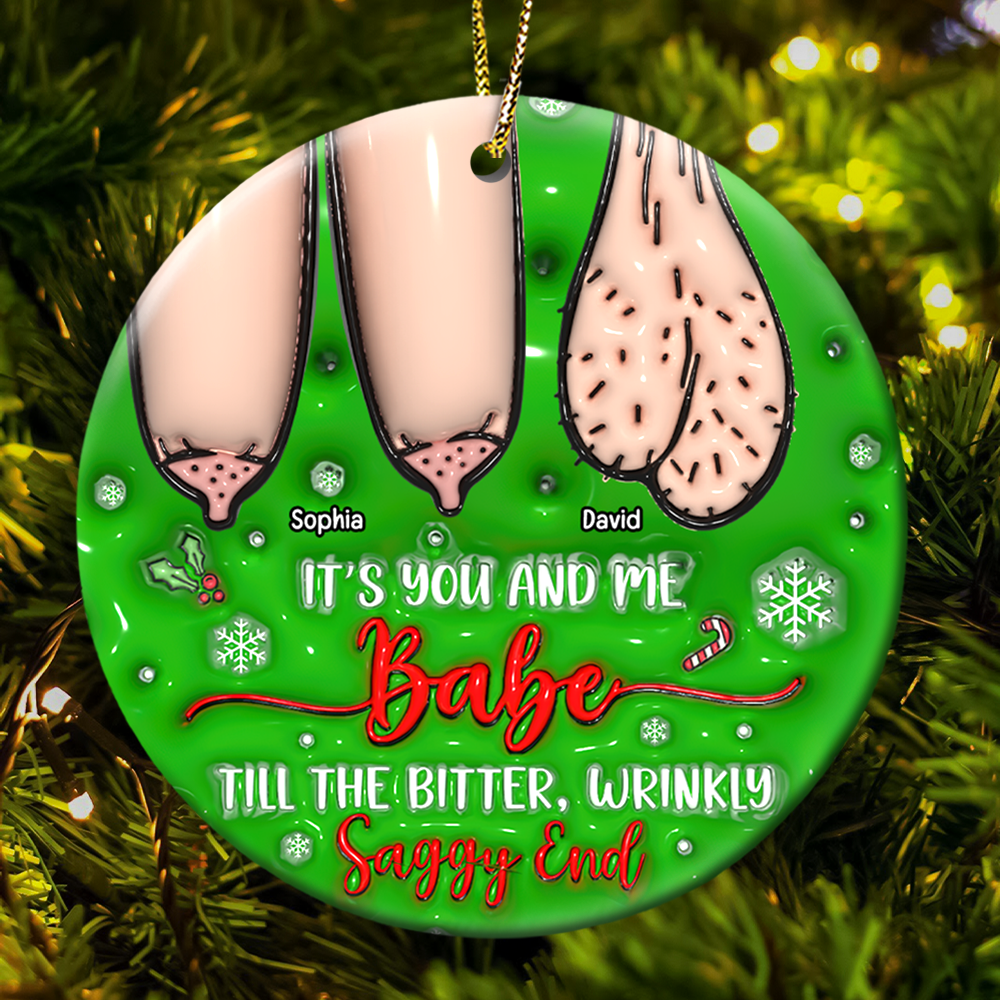 Personalized Couple Ornament - Quirky & Fun Valentine's Day Gifts Ornament PopCulturePrints