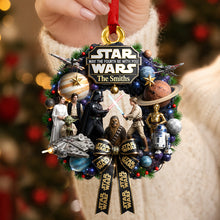 Load image into Gallery viewer, “May The Fourth Be With You” - Personalized Star Wars Christmas Battle Acrylic Ornament - Custom Gift for Fans and Family
