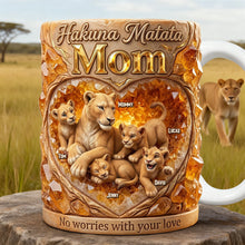 Load image into Gallery viewer, “Hakuna Matata! Celebrate the Wild Spirit” - Personalized Wild Spirit Mommy Coffee Mug - Gift for Mom and Grandma Coffee Mug PopCulturePrints
