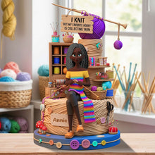 Load image into Gallery viewer, I Knit But My Favorite Hobby is Collecting Yarn - Personalized Acrylic Plaque for Knitting Lovers Shaped Plaques PopCulturePrints
