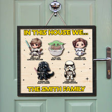 Load image into Gallery viewer, Custom Family Star Characters Wood Sign Wood Sign PopCulturePrints
