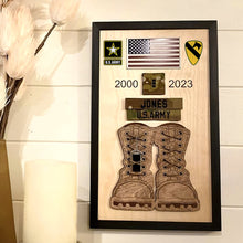 Load image into Gallery viewer, Personalized Veteran Military Branch Wood Sign - Proud Service Display Plaque
