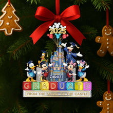 Load image into Gallery viewer, Celebrate Your Graduation Journey - Personalized Christmas Graduate Castle Ornament Ornament PopCulturePrints
